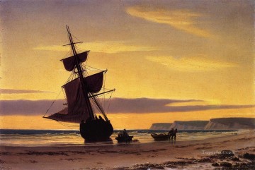 Escena costera barco paisaje marino William Bradford Pinturas al óleo